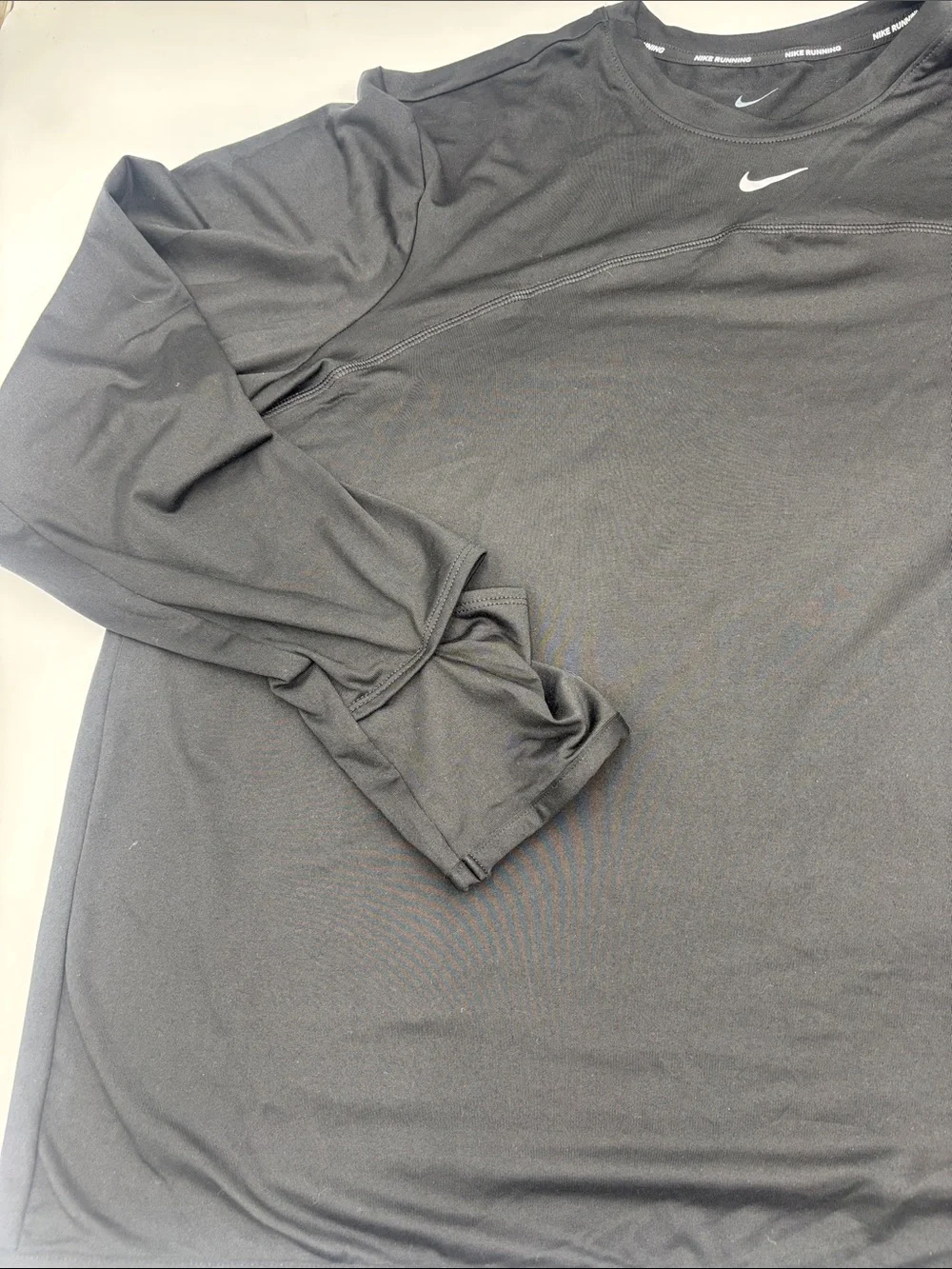 Nike Dri-FIT Swift Element UV Crew Running Top in Black